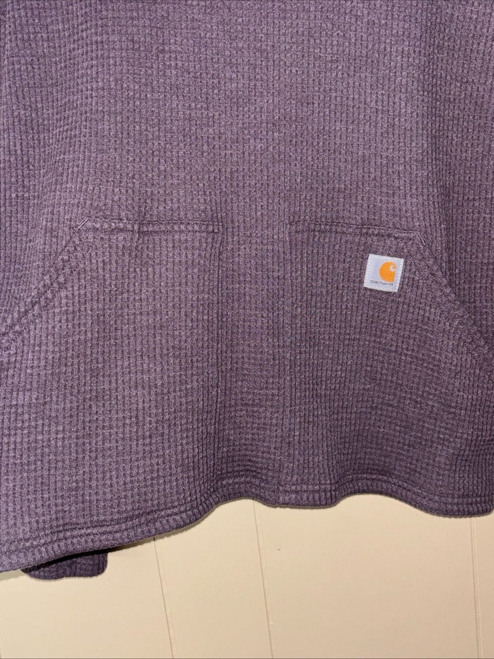 Carhartt Womens Waffle-Knit Hooded Top  -  Plum - Picture 7 of 12